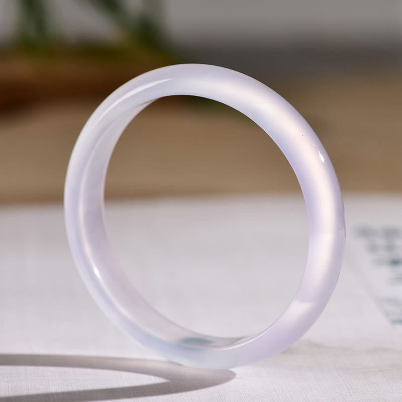 Buddha Stones天然カルセドニー ポジティブエネルギーブレスレット バングル - image 2