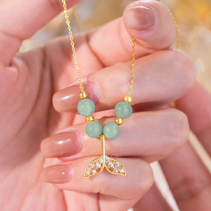 Buddha Stones925 スターリングシルバー 和田翡翠ビーズ フィッシュテール 幸運のネックレスペンダント - image 8