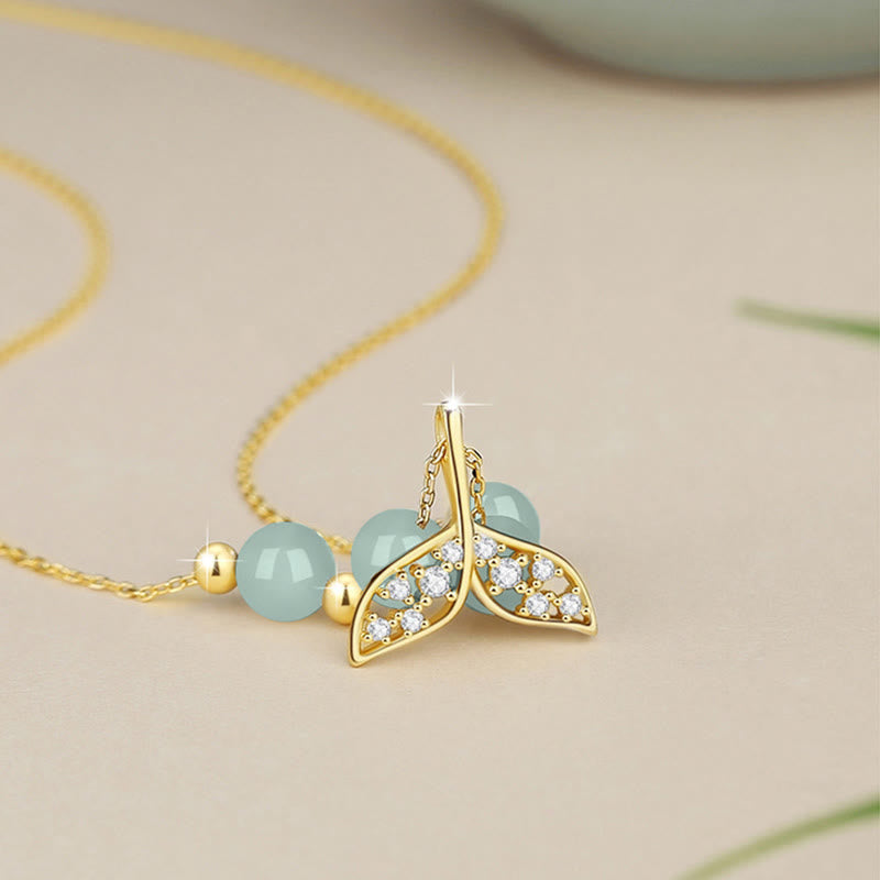 Buddha Stones925 スターリングシルバー 和田翡翠ビーズ フィッシュテール 幸運のネックレスペンダント - image 2