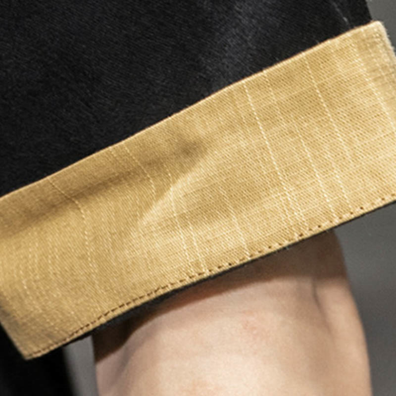 Buddha Stonesカエルボタン 中国龍 吉兆 雲 刺繍 半袖シャツ コットンリネン メンズ 服 - image 8