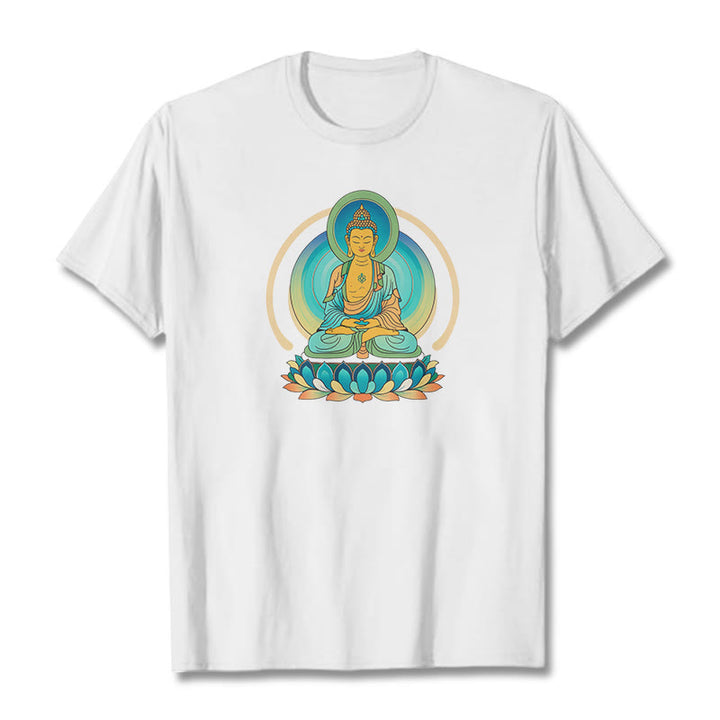 Buddha StonesロータスブッダTシャツ - 白 - 2XL - image 3