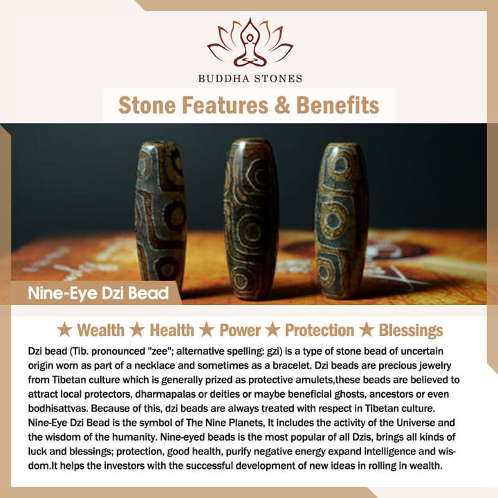 Buddha Stones 108 個入りMalaビーズ 三目玉 九目玉 翡翠 幸運ブレスレット