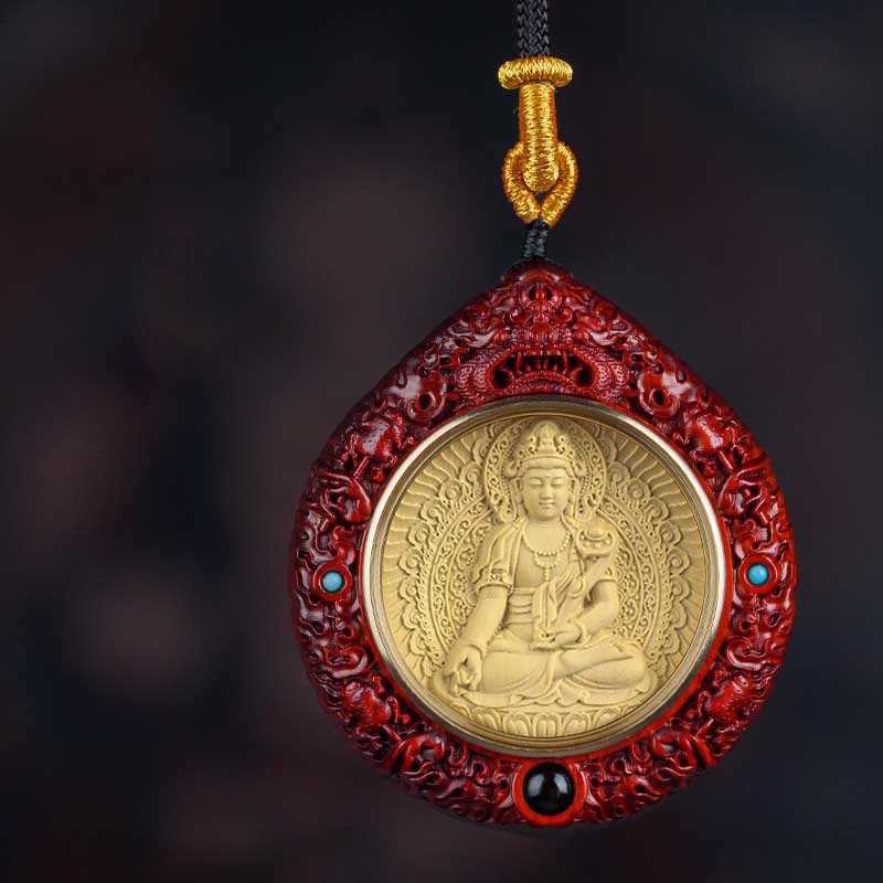 Buddha Stones十二支誕生仏小葉紫檀黒檀 長寿 ネックレス ペンダント - 龍・蛇・釈迦如来菩薩  - 小葉紫檀 - image 14