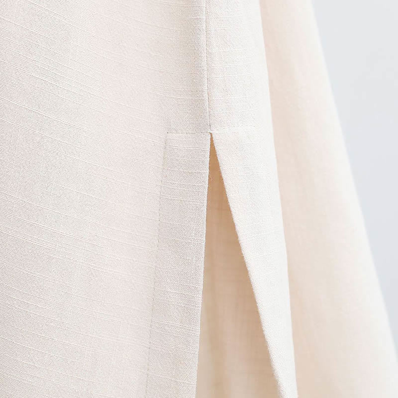 Buddha Stones 2点 Vネック メンズ 長袖シャツ トップパンツ 瞑想 禅 太極拳 コットンリネン 衣類セット - image 20