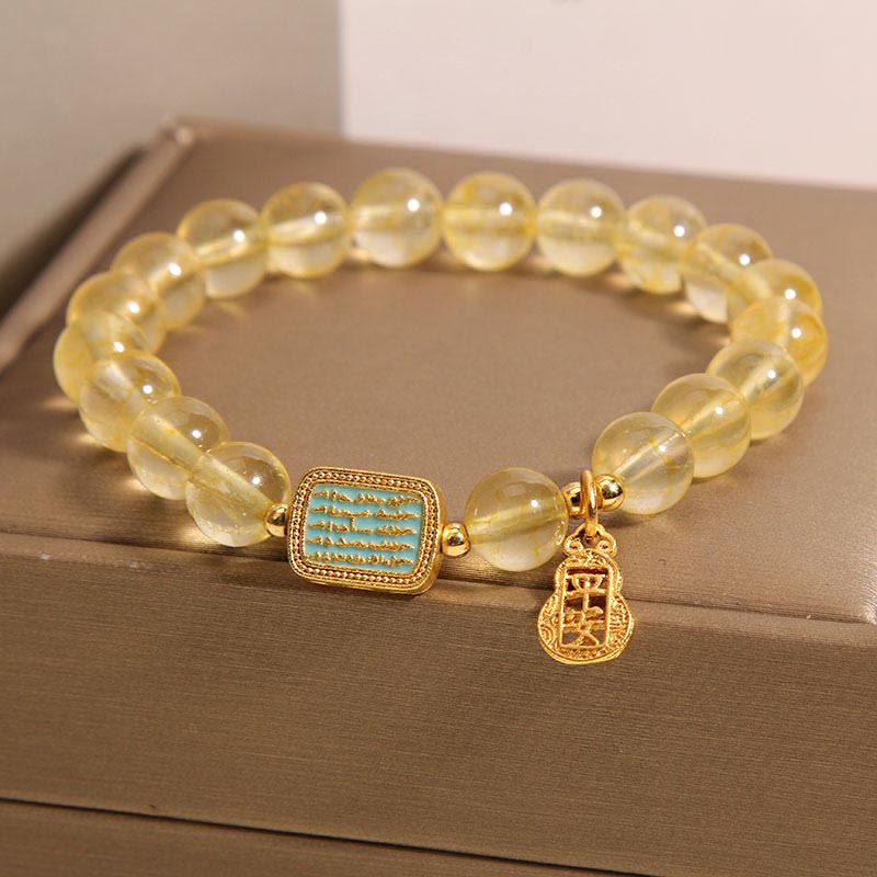 Buddha Stones天然シトリン 五経 寛大さ ブレスレット