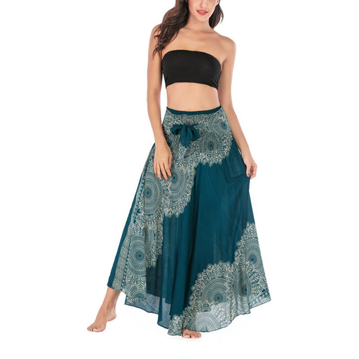 Buddha Stonesのツースタイルウェア、ボヘミアンマンダラフラワービーチスカートドレス - image 2