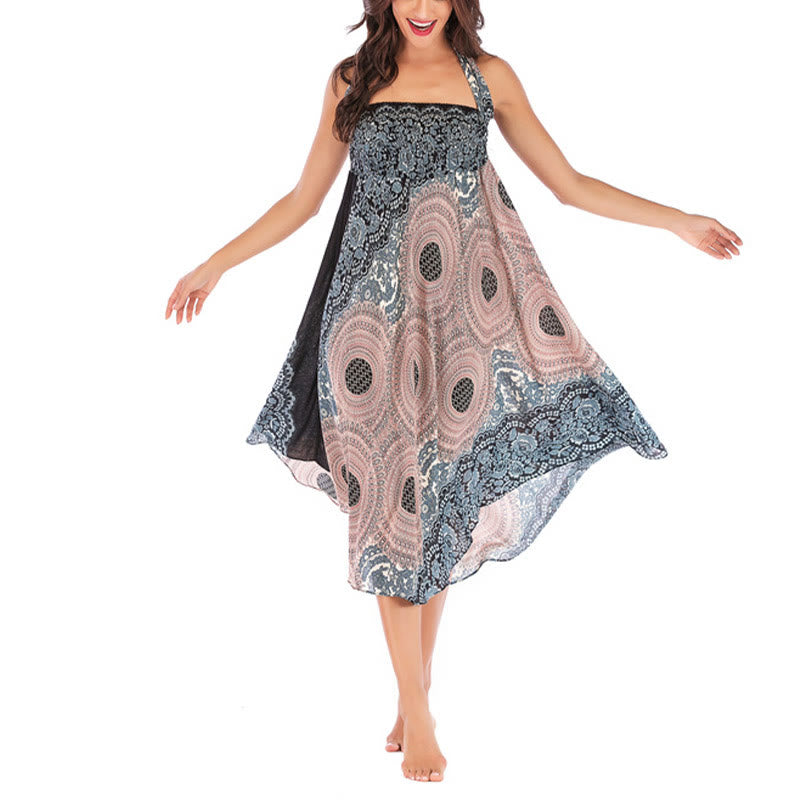 Buddha Stonesツースタイルウェア ボヘミアンコンパスローズフラワーレースアップスカートドレス - image 33