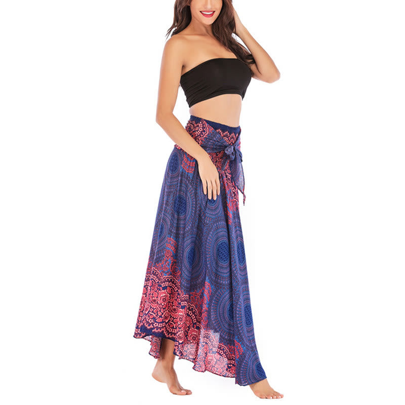 Buddha Stonesツースタイルウェア ボヘミアンコンパスローズフラワーレースアップスカートドレス - image 13