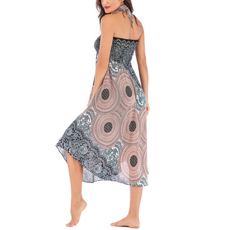 Buddha Stonesツースタイルウェア ボヘミアンコンパスローズフラワーレースアップスカートドレス - image 34