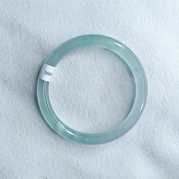 Buddha Stonesブルーカルセドニー 感情バランス エネルギーブレスレット バングル - image 3