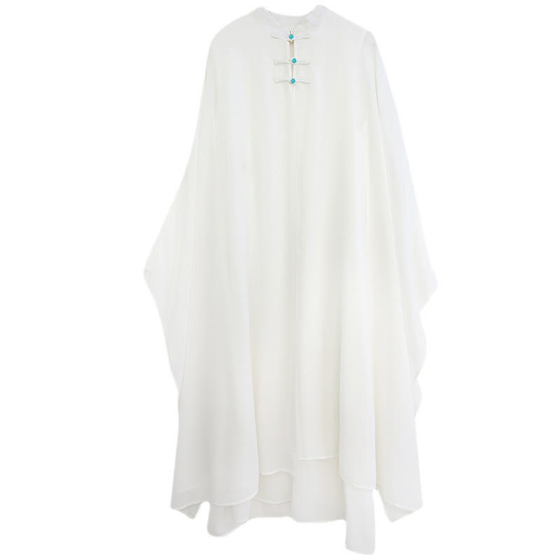 Buddha Stones 2点セット カエルボタン 長袖 ミディドレス ワイドレッグパンツ シフォン 禅風 レディース セット - image 15