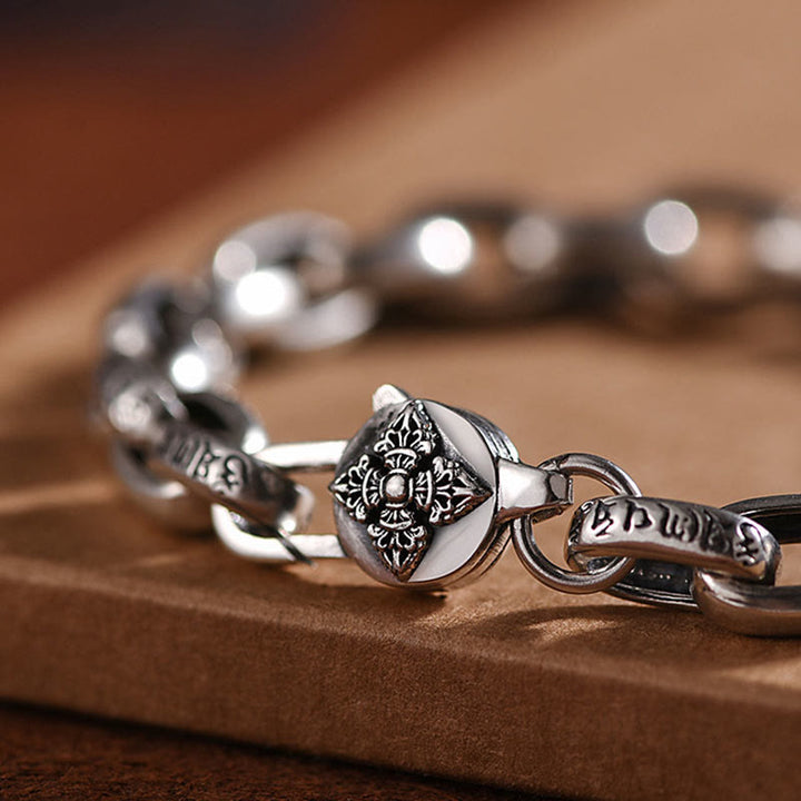 Buddha Stones925スターリングシルバー 六つの真実の言葉 知恵と静寂のブレスレット - image 2