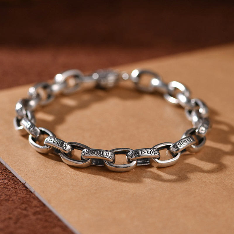 Buddha Stones925スターリングシルバー 六つの真実の言葉 知恵と静寂のブレスレット - image 3