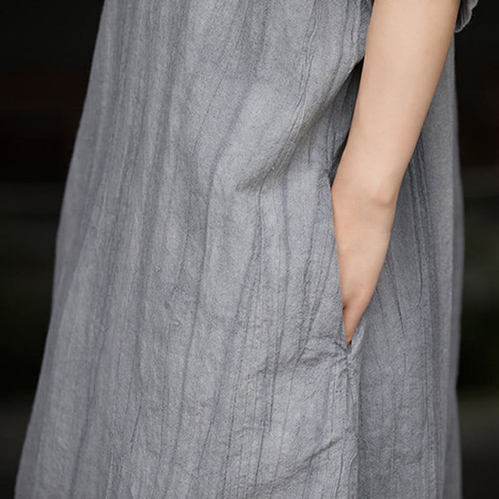 Buddha Stonesハンドメイド タイダイ ラミー リネン ミディドレス ワイドレッグ パンツ ポケット付き - image 17