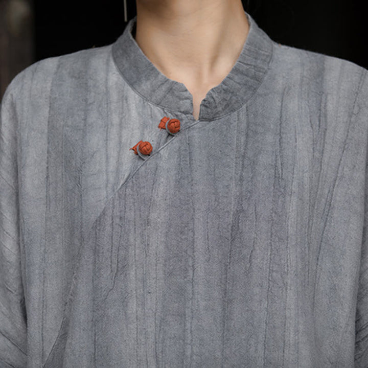 Buddha Stonesハンドメイド タイダイ ラミー リネン ミディドレス ワイドレッグ パンツ ポケット付き - image 16