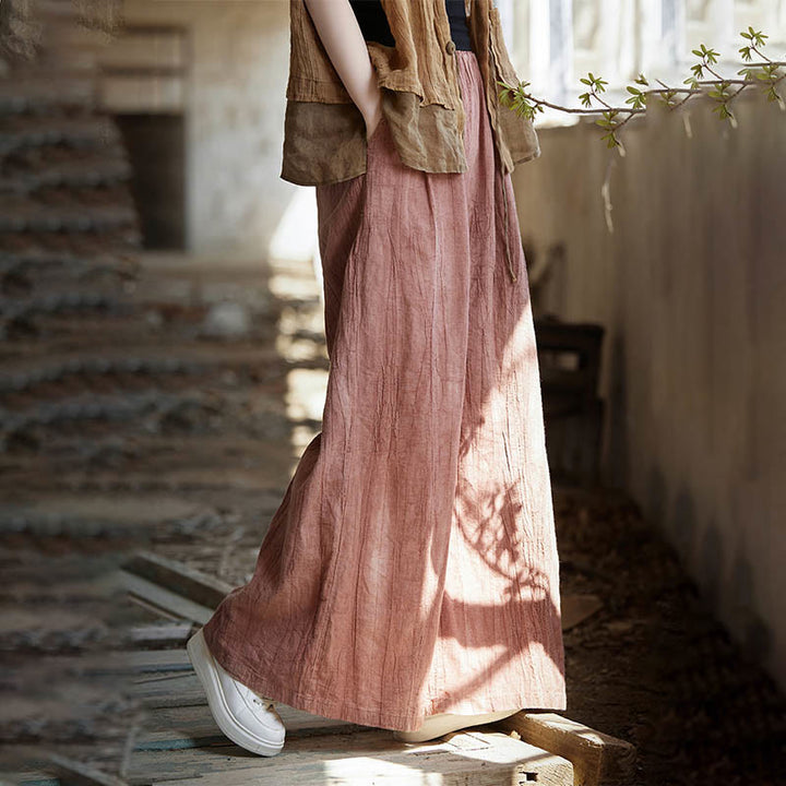 Buddha Stonesフロッグボタン ノースリーブ キャミソール ミディドレス ラミーリネン ワイドレッグパンツ ポケット付き - image 40