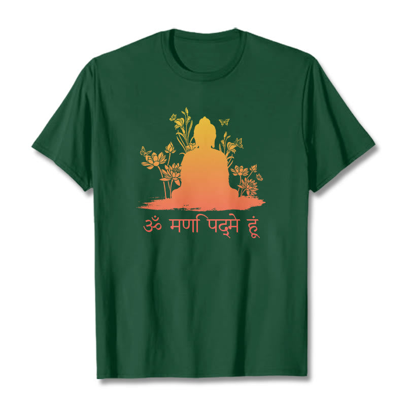 Buddha Stonesサンスクリット語 OM NAMAH SHIVAYA Tee Tシャツ - フォレストグリーン - 2XL - image 10