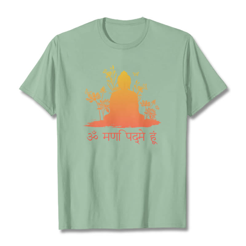 Buddha Stonesサンスクリット語 OM NAMAH SHIVAYA Tee Tシャツ - 淡い緑色 - 2XL - image 14