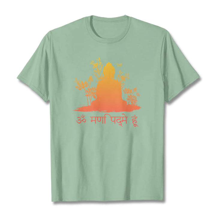 Buddha Stonesサンスクリット語 OM NAMAH SHIVAYA Tee Tシャツ - 淡い緑色 - 2XL - image 14