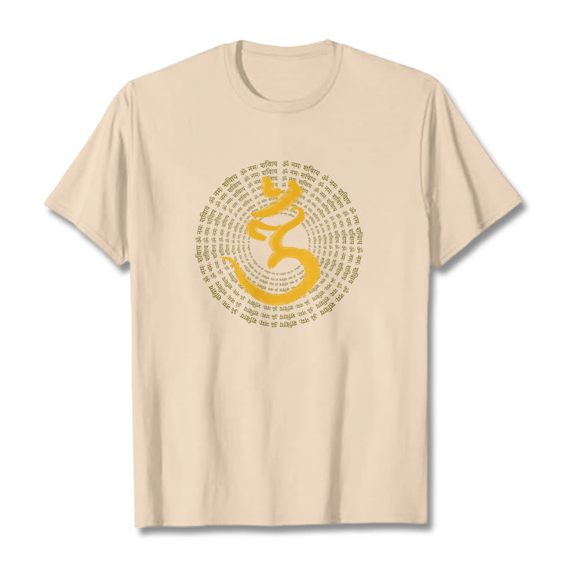 Buddha Stones 108 OM NAMAH SHIVAYA マントラ サンスクリット T シャツ - ビスク - 2XL - image 11