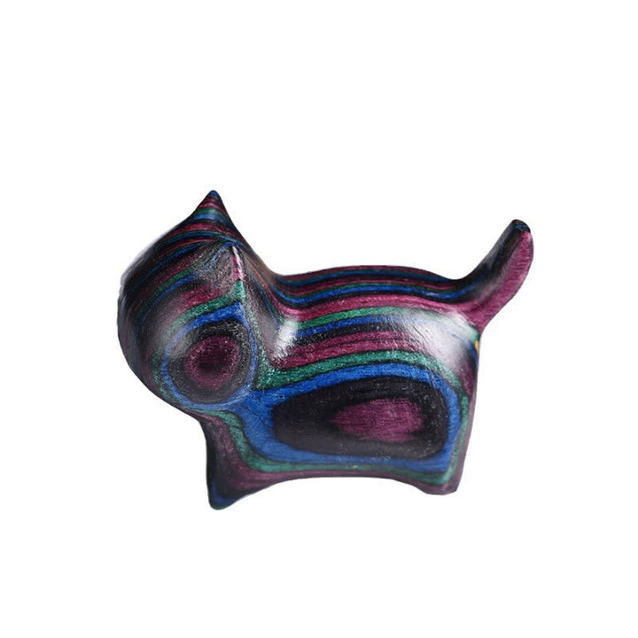 Buddha Stonesミニ猫子猫カラフルな木製かわいいペットの装飾 - image 7