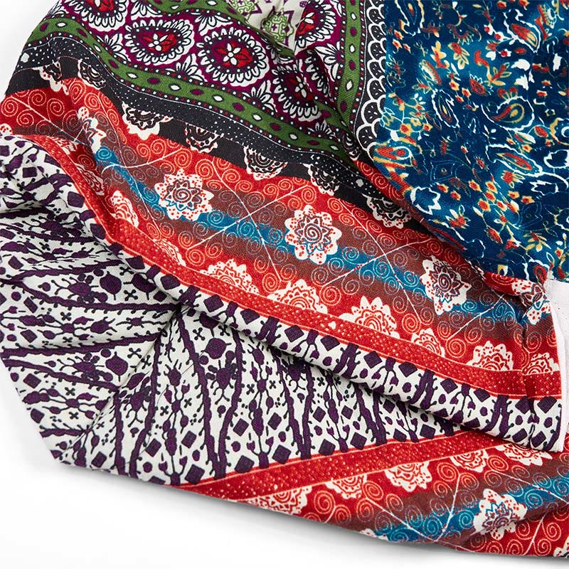 Buddha Stonesカラーストライプ柄コットンショルダーバッグ - image 8