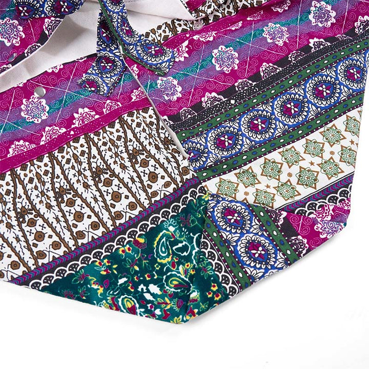 Buddha Stonesカラーストライプ柄コットンショルダーバッグ - image 16