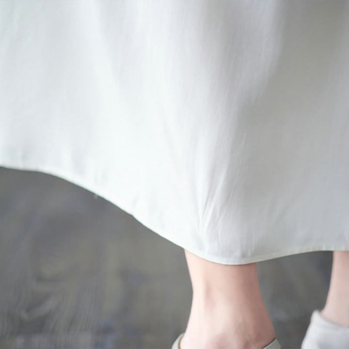 Buddha Stones刺繍入りノッチラッフルヘムミディドレス（ポケット付き） - image 10