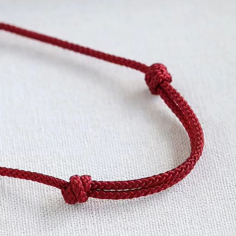 Buddha Stonesハンドメイド925スターリングシルバーフーキャラクター安全と幸運編みブレスレット - image 10