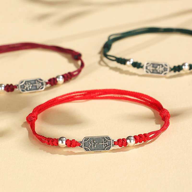 Buddha Stonesハンドメイド 925 スターリングシルバー 平和と喜び 安全と幸福の守り 編み込みブレスレット - image 15