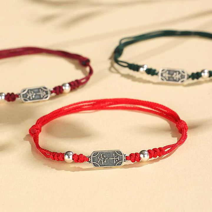 Buddha Stonesハンドメイド 925 スターリングシルバー 平和と喜び 安全と幸福の守り 編み込みブレスレット - image 15