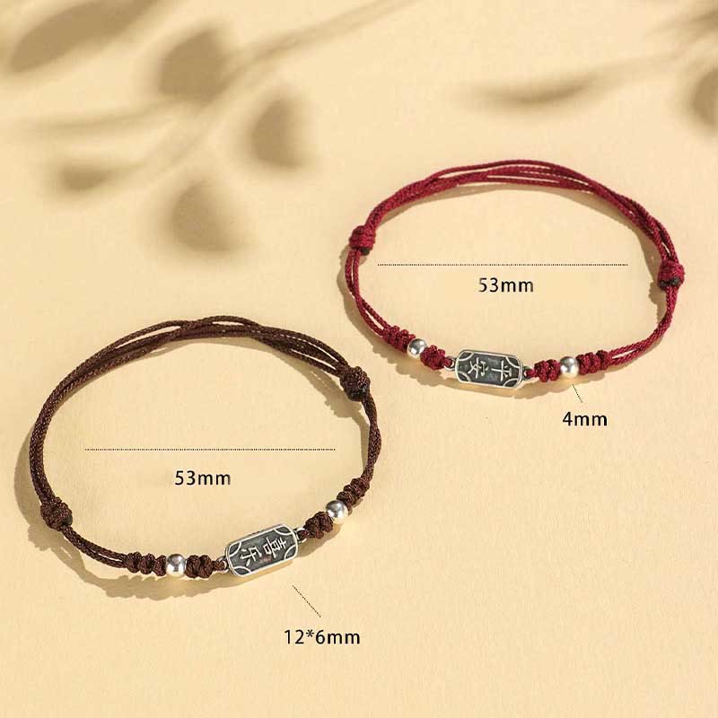 Buddha Stonesハンドメイド 925 スターリングシルバー 平和と喜び 安全と幸福の守り 編み込みブレスレット - image 21