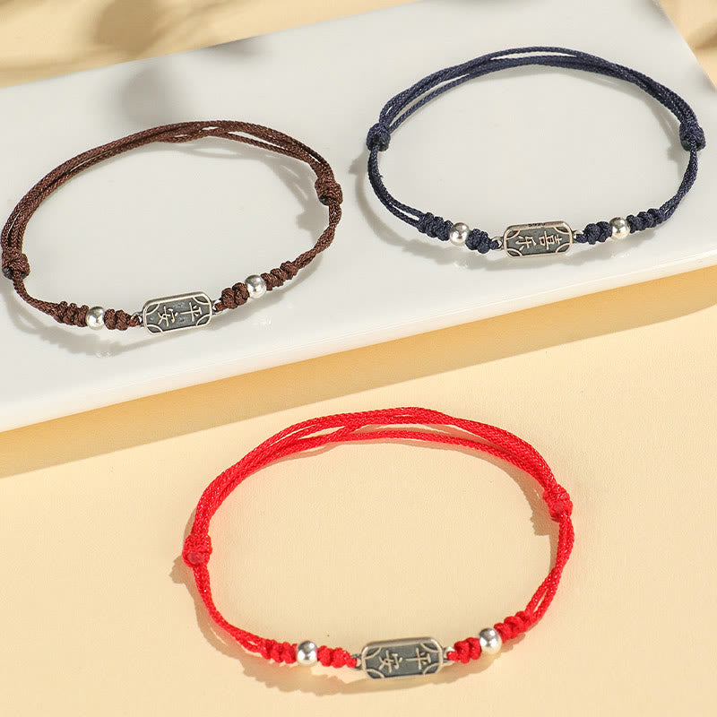 Buddha Stonesハンドメイド 925 スターリングシルバー 平和と喜び 安全と幸福の守り 編み込みブレスレット - image 16