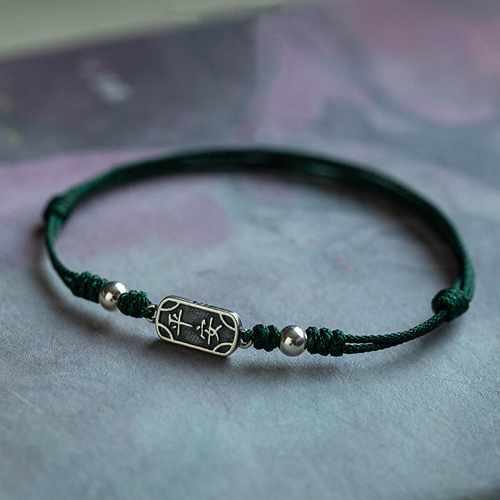 Buddha Stonesハンドメイド 925 スターリングシルバー 平和と喜び 安全と幸福の守り 編み込みブレスレット - image 24