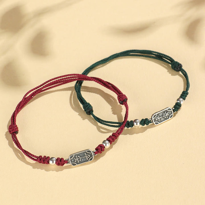 Buddha Stonesハンドメイド 925 スターリングシルバー 平和と喜び 安全と幸福の守り 編み込みブレスレット - image 18