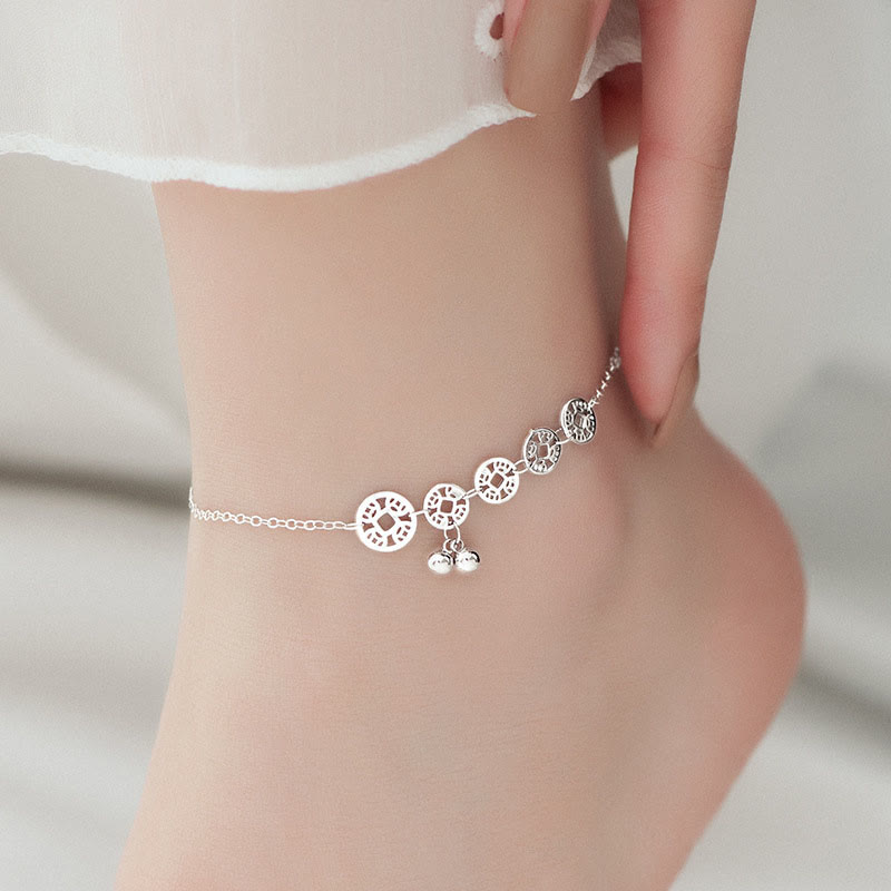 Buddha Stones925 スターリングシルバー 銅貨 ベル 保護金属アンクレット - image 8
