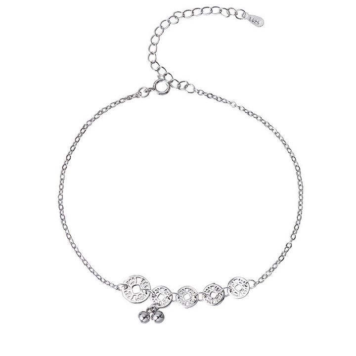 Buddha Stones925 スターリングシルバー 銅貨 ベル 保護金属アンクレット - image 12