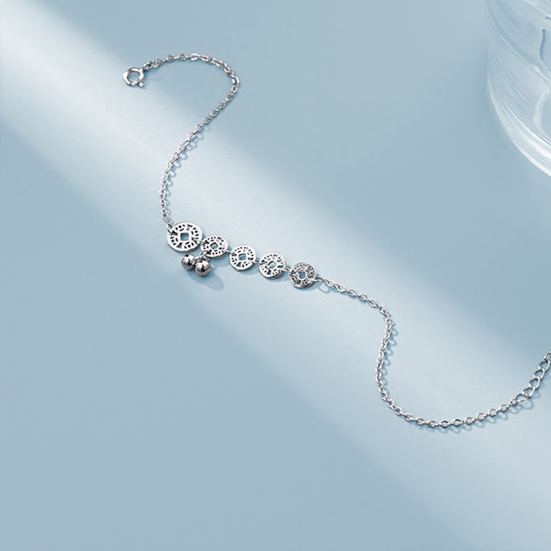 Buddha Stones925 スターリングシルバー 銅貨 ベル 保護金属アンクレット - image 6