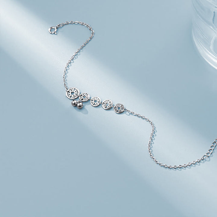 Buddha Stones925 スターリングシルバー 銅貨 ベル 保護金属アンクレット - image 6
