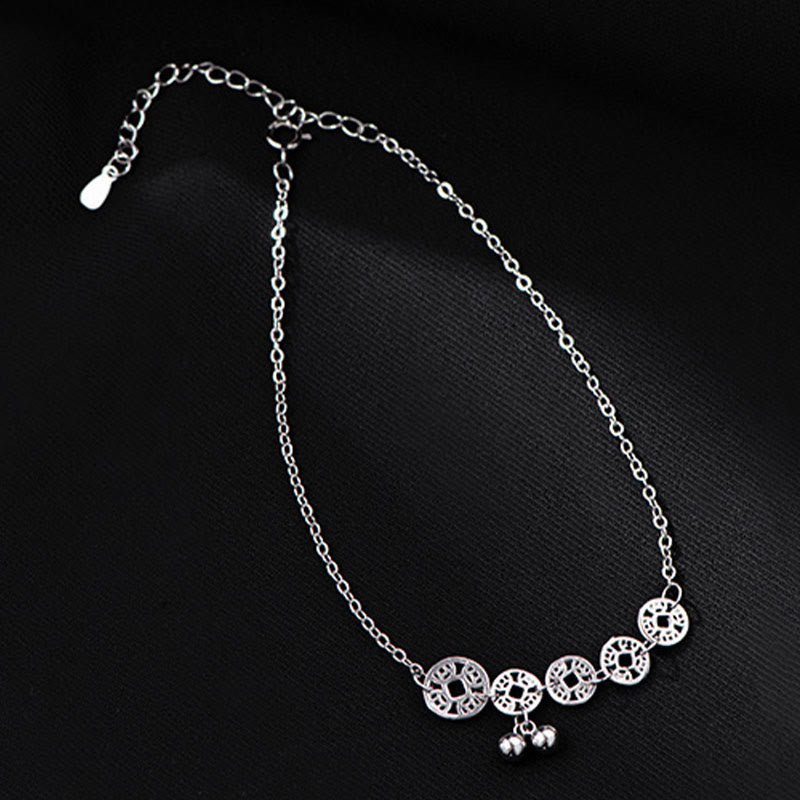Buddha Stones925 スターリングシルバー 銅貨 ベル 保護金属アンクレット - image 2