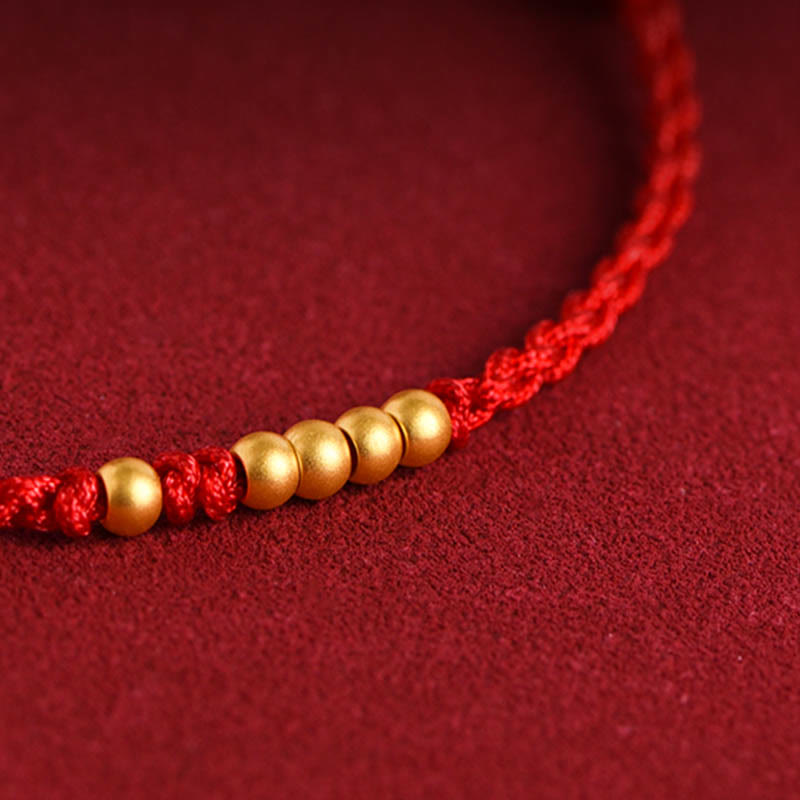 Buddha Stones999 ゴールドビーズ 幸運 編み込み 守護 カップルブレスレット - image 13