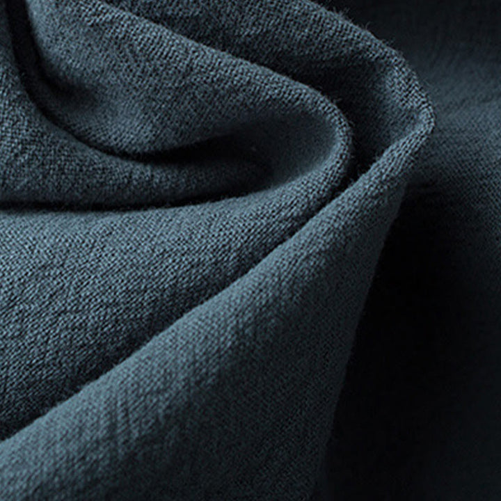 Buddha Stones伝統蛙ボタン唐装綿半袖トップスパンツ服メンズセット - image 6