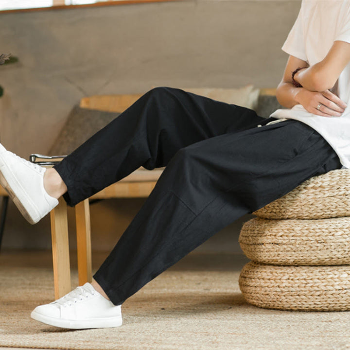 Buddha Stonesポケット付きメンズ サマーコットンパンツ - image 12