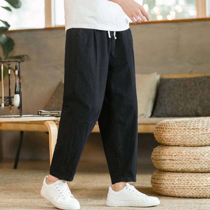 Buddha Stonesポケット付きメンズ サマーコットンパンツ - image 10