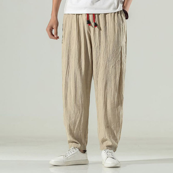 Buddha Stonesコットン メンズ ドローストリング ハーレムパンツ ポケット付き - image 5