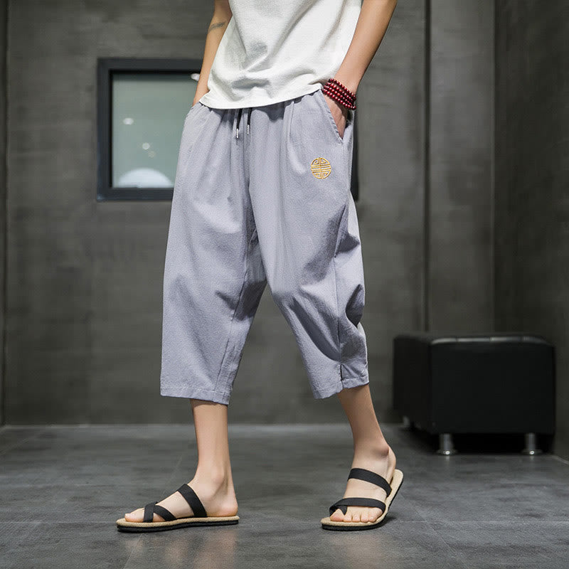 Buddha Stonesメンズ 夏用 ドローストリング クロップドパンツ ポケット付き - ダークグレー - US/UK/AU44、EU54（5XL） - image 17