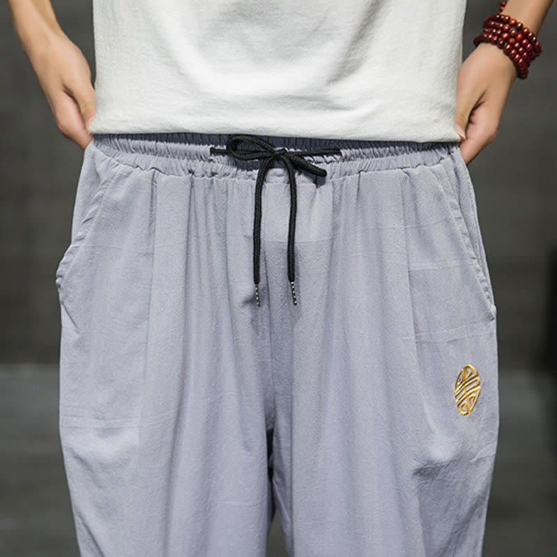 Buddha Stonesメンズ 夏用 ドローストリング クロップドパンツ ポケット付き - image 26