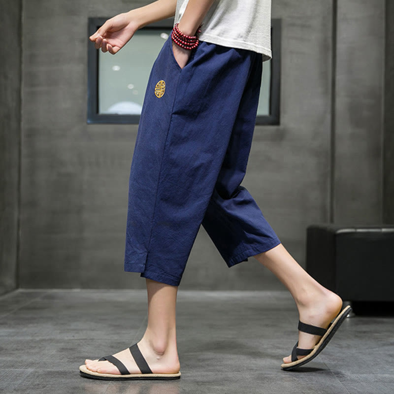 Buddha Stonesメンズ 夏用 ドローストリング クロップドパンツ ポケット付き - image 7