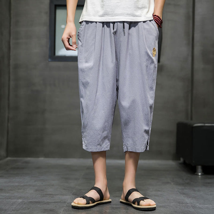 Buddha Stonesメンズ 夏用 ドローストリング クロップドパンツ ポケット付き - image 22