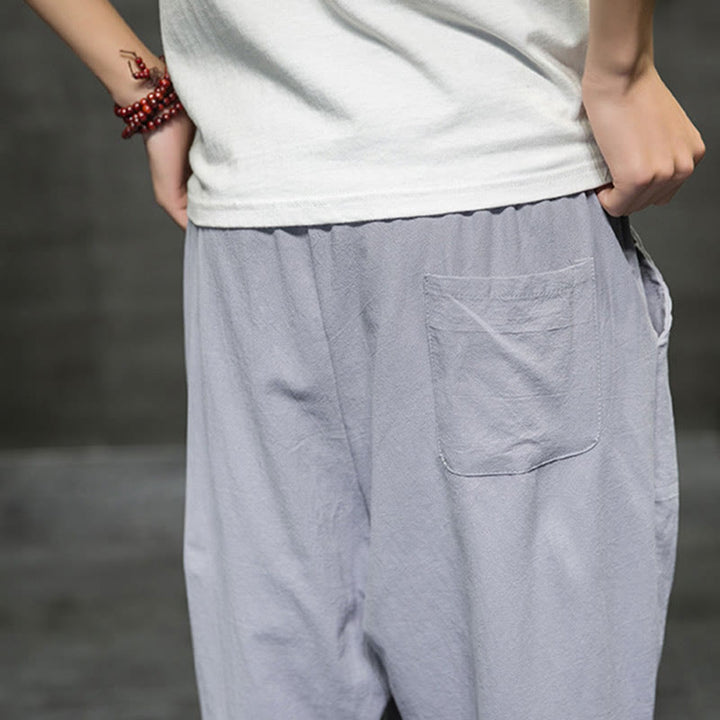 Buddha Stonesメンズ 夏用 ドローストリング クロップドパンツ ポケット付き - image 27